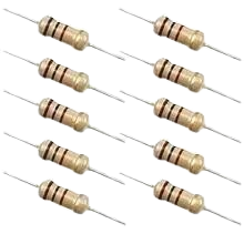 220 Ohm Resistor – 1/4W, ±5% Tolerance (Carbon Film)