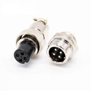 Aviation Connector 4 Pin 12mm Male and Female , Panel Mount Price in Pakistan