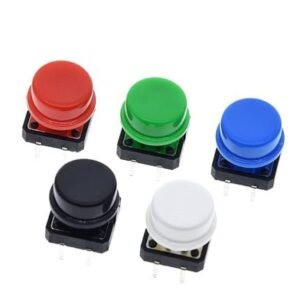 12 x 12mm x 7.5mm Push Button with Cap