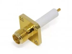 SMA female 4-hole flange coaxial connector round post PTFE 15mm Price in Pakistan