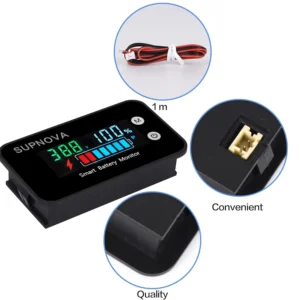 DC 8V-100V Battery Capacity Voltmeter – 12V/24V/48V/72V Voltage Gauge