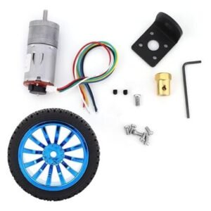 DC12V Encoder Gear Motor with Mounting Bracket, 65mm Magnetic Motor for Smart Car Robot Model DIY(280RPM),Geared Motor Price in Pakistan