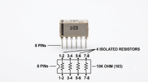 10K Ohm 8PIN 4 resistor isolated network Price in Pakistan