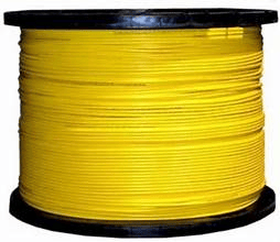 28 AWG Yellow Multi-strand Teflon (PTFE) Hook-up Wire