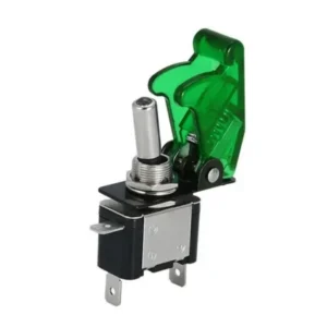 On/Off Toggle Switch Asw-07D Led Light Diaphanous Cover 12V/24V 20A Green Clear Cover+Green Led Price in Pakistan