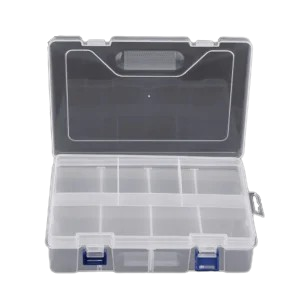 F240 Adjustable 2-Tier Component Storage Organizer Box with Tool Compartments