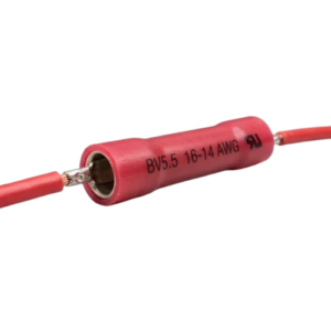 BV5.5 Red Insulated Butt Splice – Tin-Plated 16-14 AWG Connector