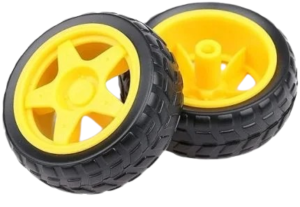 65mm Smart Robot Car Tyres Wheel for Gear Motor (Yellow) Price in Pakistan
