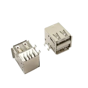 PCB Mount USB Female PCB Type A Double Port Connector in Pakistan
