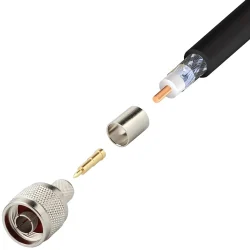N Male Crimp On Plug Connector for RG213 50 Ohm Low Loss RF Coaxial Cable Price in Pakistan
