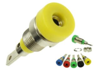 2mm Banana Female yellow Socket Jack Connector For 2 Mm Banana Plug Test In Pakistan