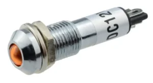 8mm LED Panel Indicator Metal Light 12v  Yellow Price in Pakistan