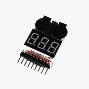 1S-8S LiPo Battery Voltage Tester with Low Voltage Buzzer Alarm