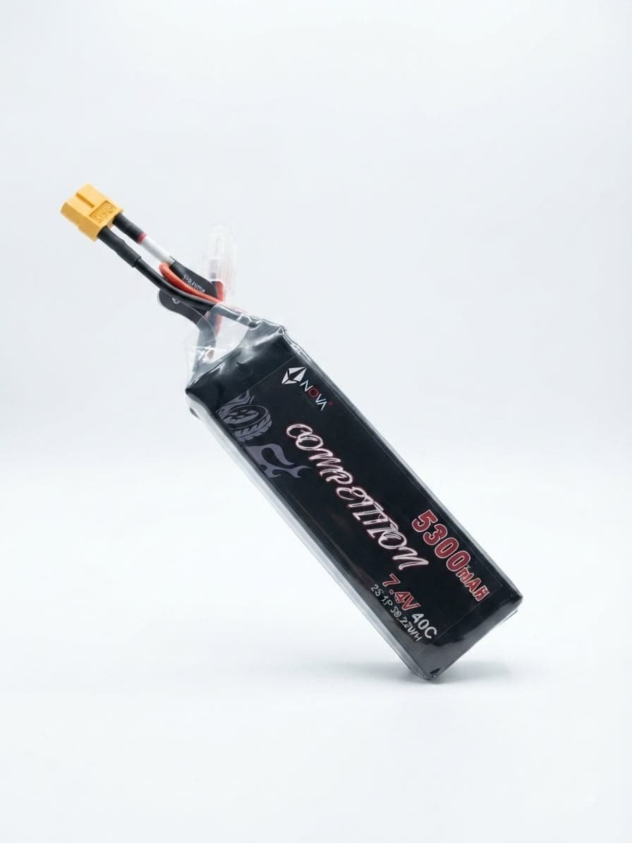 7.4V 5300mAh 40C 2S LiPo battery for RC cars, drones and robotics