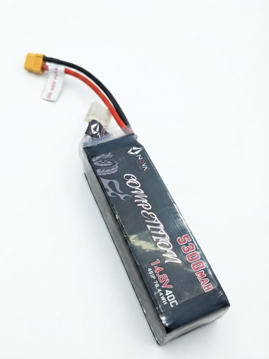 14.8V 5300mAh 40C 4S LiPo Battery for RC cars, drones, and robotics