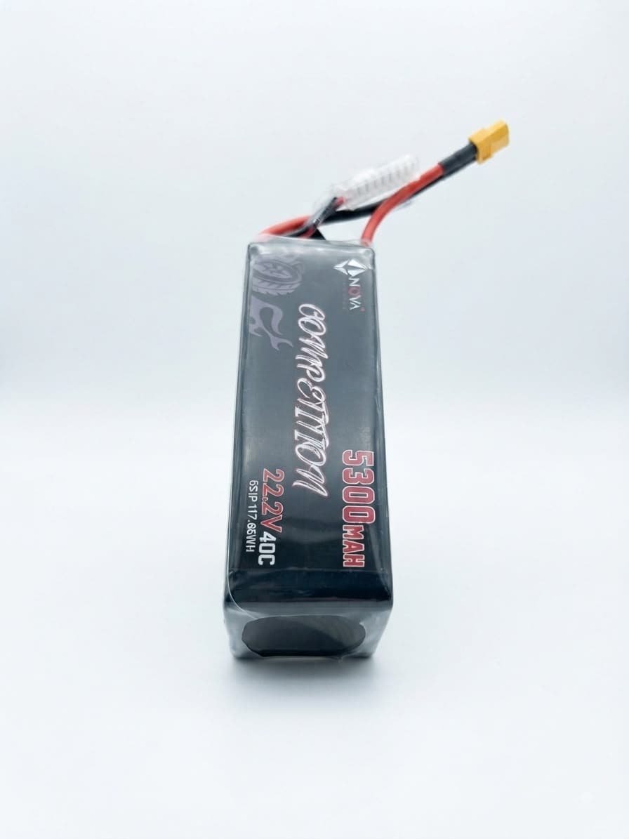 22.2V 5300mAh 40C 6S LiPo Battery for RC vehicles, drones, and robotics