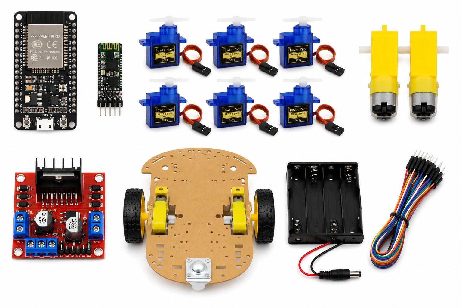 ESP32 Robotic Arm Car with PS3 Bluetooth Control