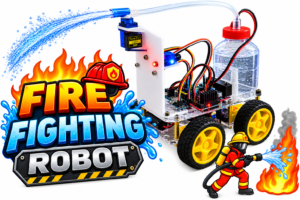Arduino Firefighting & Obstacle Detection Robot
